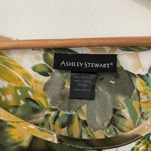 Ashley Stewart Boho tropical Hi-Low top Size 22/24 - Picture 5 of 8